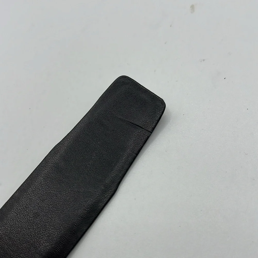 Calvin Klein Reversible Dark Brown Black Leather Belt Silver Mens Size 40